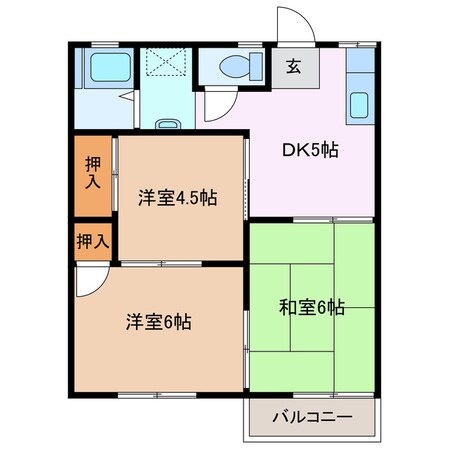 伊勢松本駅 徒歩12分 2階の物件間取画像